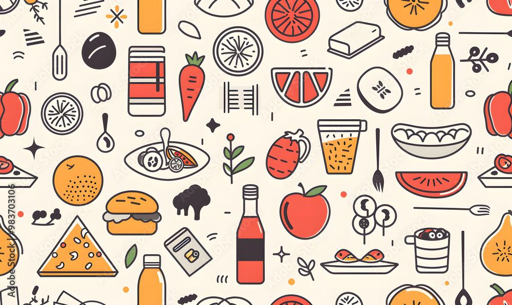 fruits and vegetable herbal concept  for background or 2d illustrator cartoon.