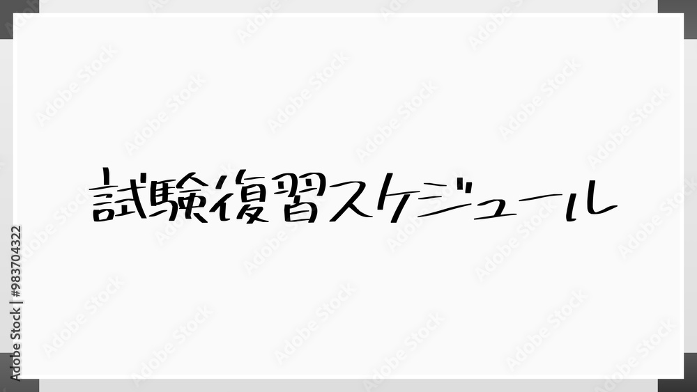 試験復習スケジュール のホワイトボード風イラスト 試験復習スケジュール のホワイトボード風イラスト