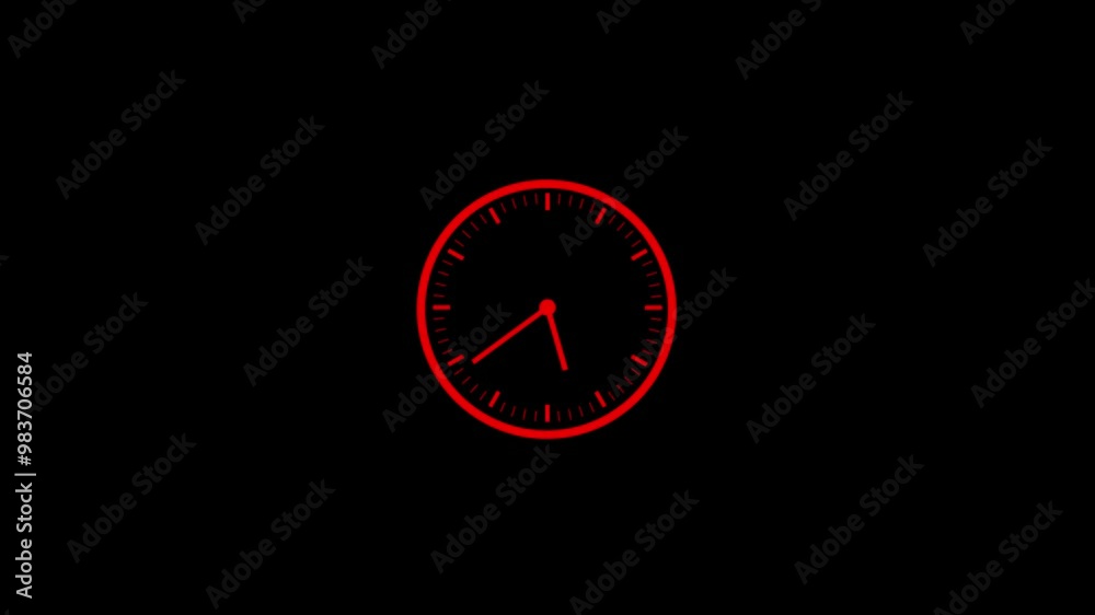 Clock Counting Down 24 Hour Day Fast Speed. Clock with moving arrows.Abstract new analog clock icon animation. Clock Counting Down 24 Hour Day Fast Speed. Clock with moving arrows.Abstract new analog clock icon animation.