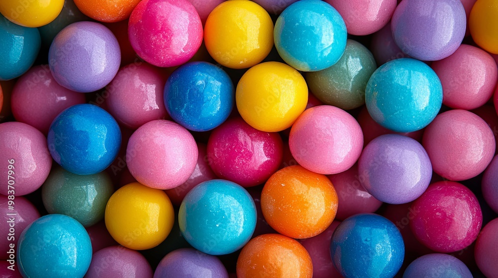 Close-up of Colorful Gummy Candy Balls Close-up of Colorful Gummy Candy Balls
