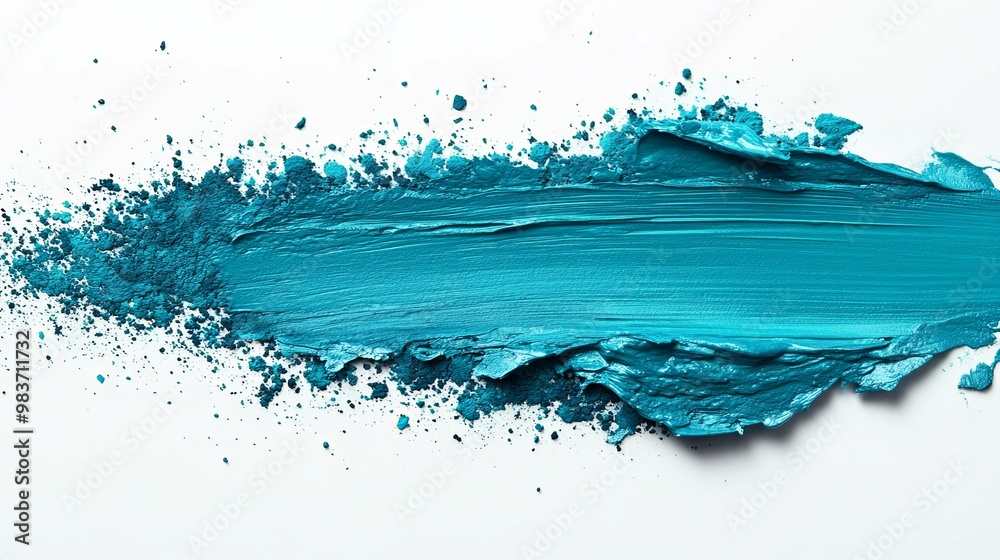 Teal Paint Swatch with Splattered Edges Teal Paint Swatch with Splattered Edges