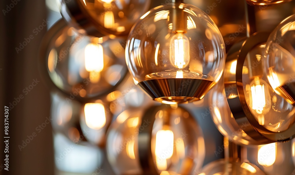 Chandelier in a room, close-up, selective focus Chandelier in a room, close-up, selective focus
