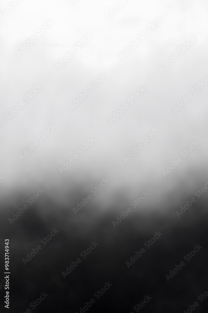 Fototapeta premium A simple, grayscale gradient background with a soft mist effect at the bottom edge of the canvas.