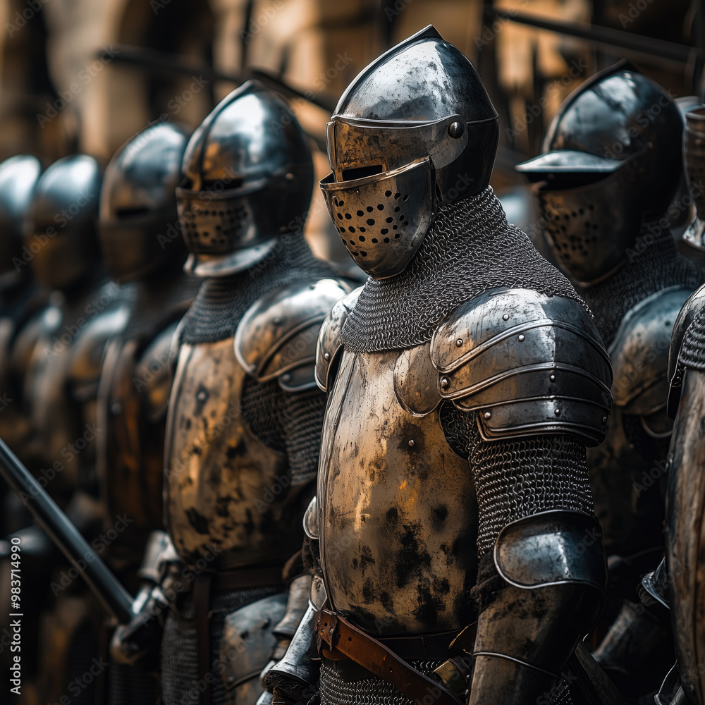 Fototapeta premium medieval knight in armor