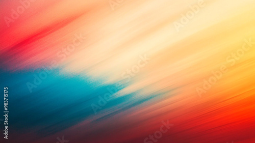 Vibrant abstract color blend representing a sunset overlooking a tranquil beach