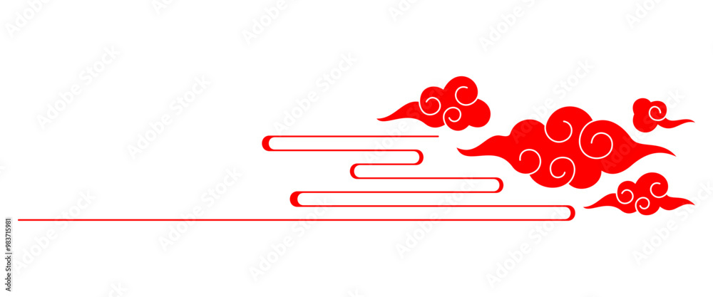 Chinese Cloud Background Vector Illustration Chinese Cloud Background Vector Illustration