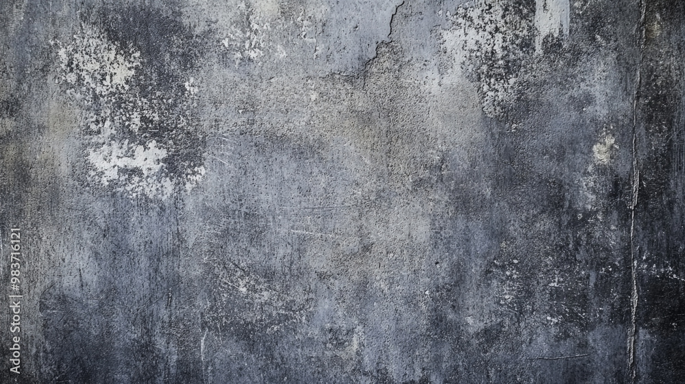 Obraz premium Gray cracked wall texture with distressed patterns and natural wear at urban location in daylight