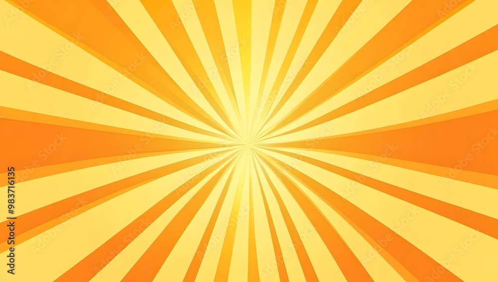 A yellow and orange background with an abstract sun pattern, Sunburst background A yellow and orange background with an abstract sun pattern, Sunburst background