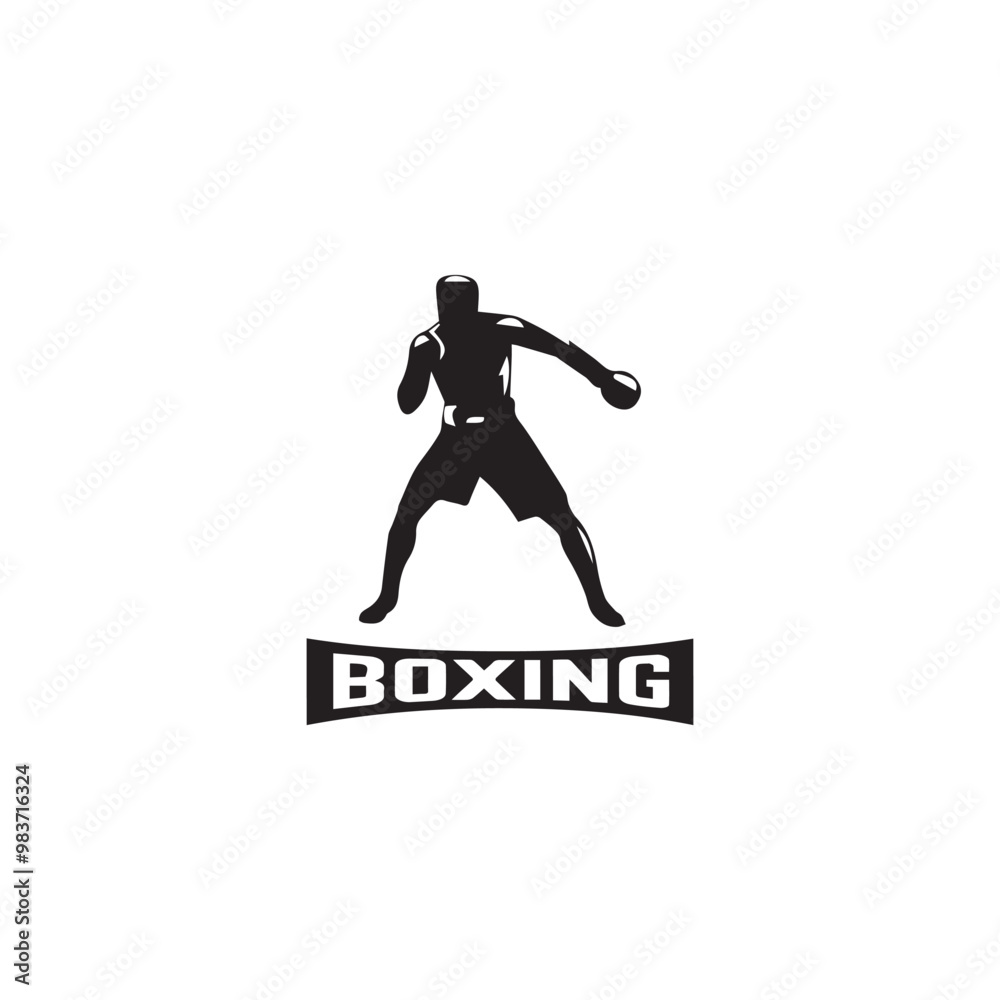 Fototapeta premium Creative Set Of Illustration Boxing Logo Design