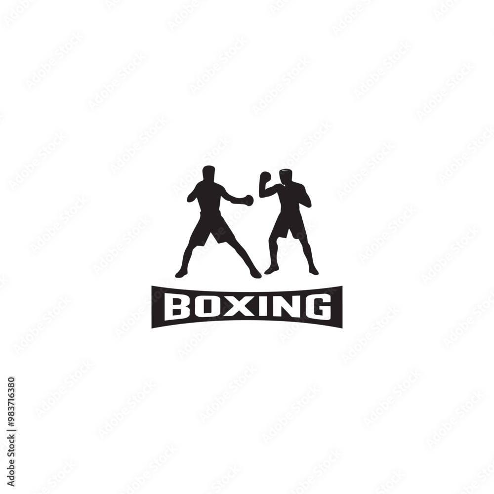 Creative Set Of Illustration Boxing Logo Design Creative Set Of Illustration Boxing Logo Design