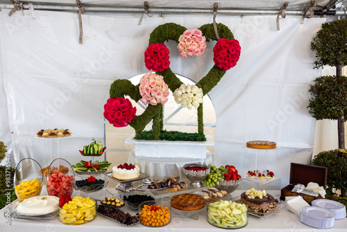 wedding cake with flowers