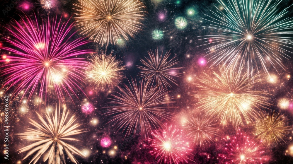 Fototapeta premium Colorful Fireworks Display