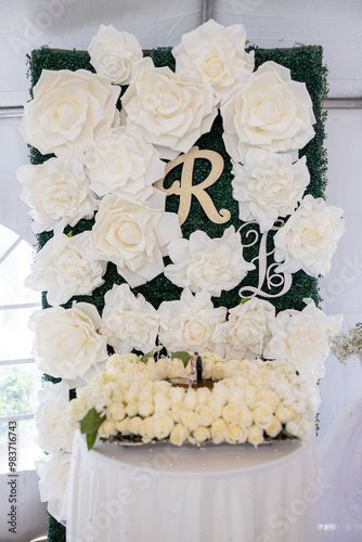 wedding cake with flowers