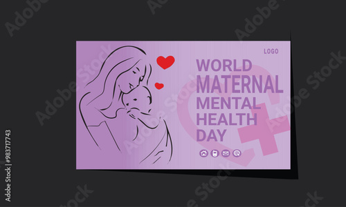 World maternal health care day poster,banner,card design.