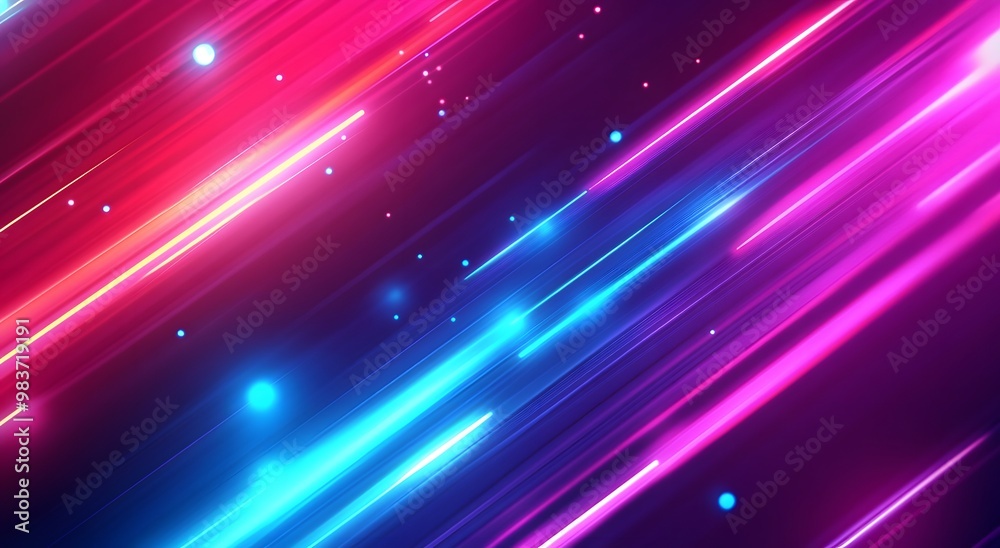 Abstract background with glowing neon lines and blue light, digital technology concept design, dark purple background, Abstract background with glowing neon lines and blue light, digital technology concept design, dark purple background,