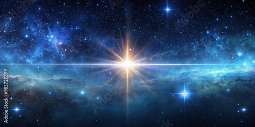 Close-up view of an elongated space scene against a star-filled background, space, stars, galaxy, universe, cosmic photo