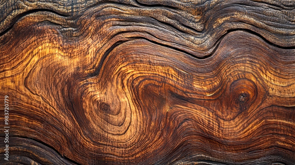 Intricate Grain Pattern of Dark Wood Intricate Grain Pattern of Dark Wood