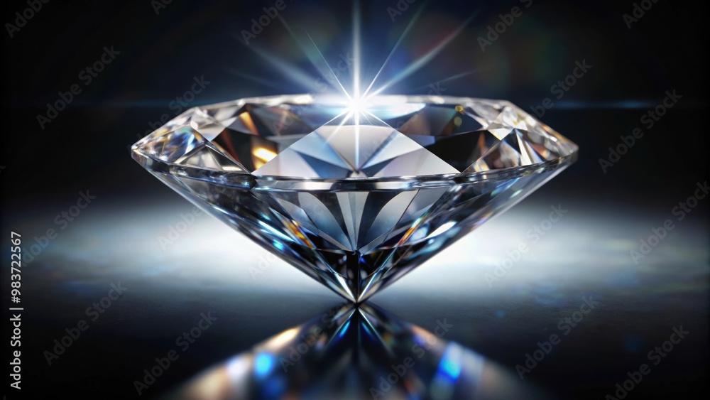 A close-up of a perfectly polished diamond, flawless, ideal, impeccable, flawless, faultless, supreme A close-up of a perfectly polished diamond, flawless, ideal, impeccable, flawless, faultless, supreme