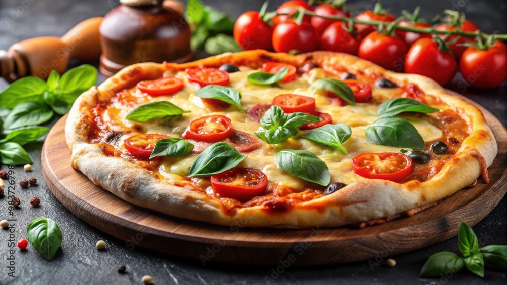 Freshly baked homemade pizza with a crispy crust and melted cheese, pizza, homemade, fresh, baked, crust, cheese, tomato sauce Freshly baked homemade pizza with a crispy crust and melted cheese, pizza, homemade, fresh, baked, crust, cheese, tomato sauce