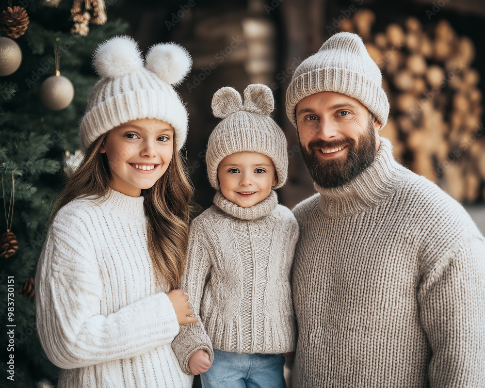 Fototapeta premium Family United During the Christmas Season. Merry Christmas