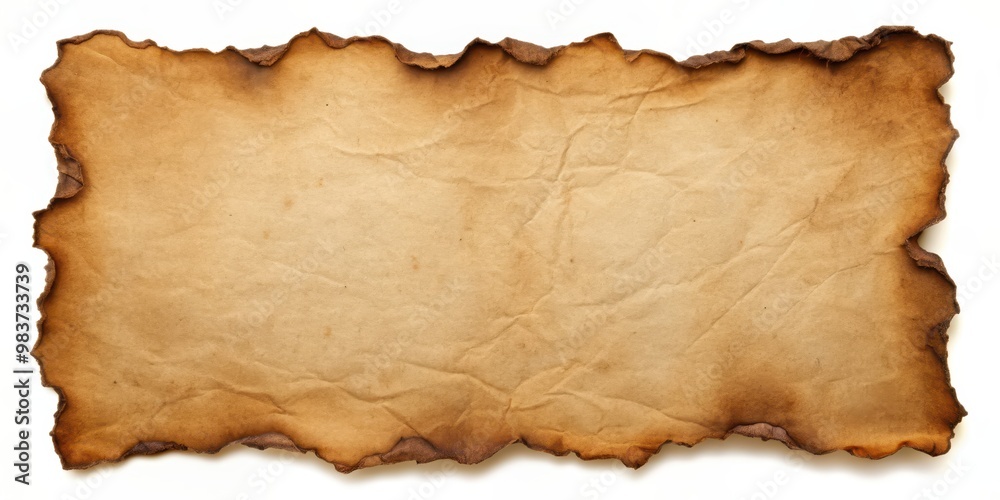 Brown paper sheet with burnt edges, isolated on background, brown paper, burnt edges, copy space, texture, vintage Brown paper sheet with burnt edges, isolated on background, brown paper, burnt edges, copy space, texture, vintage