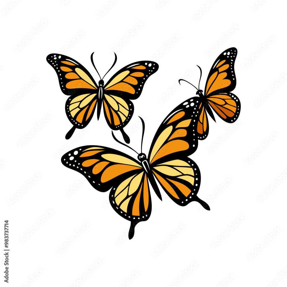 Obraz premium Butterfly silhouette vector