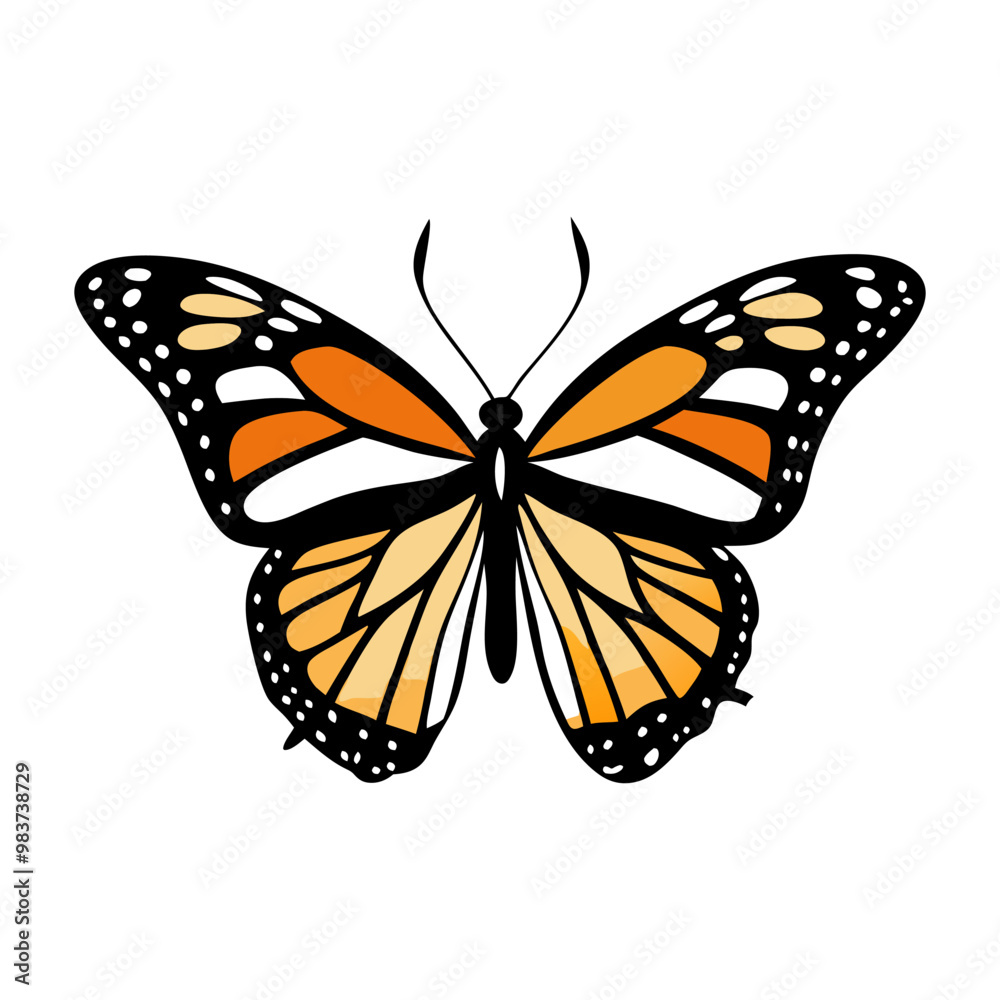 Obraz premium Butterfly silhouette vector