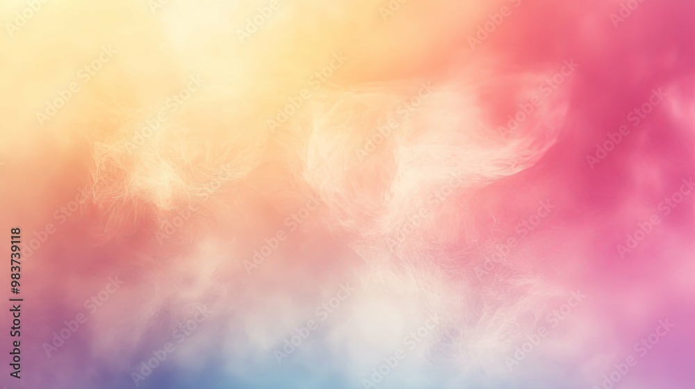 Abstract Pastel Sky with Whimsical Clouds Abstract Pastel Sky with Whimsical Clouds