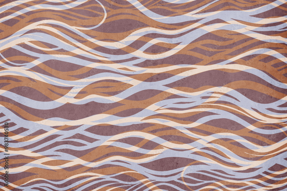 Fototapeta premium Fashionable illustration in vintage style. Pattern to print for wall decorations. Abstract shapes.