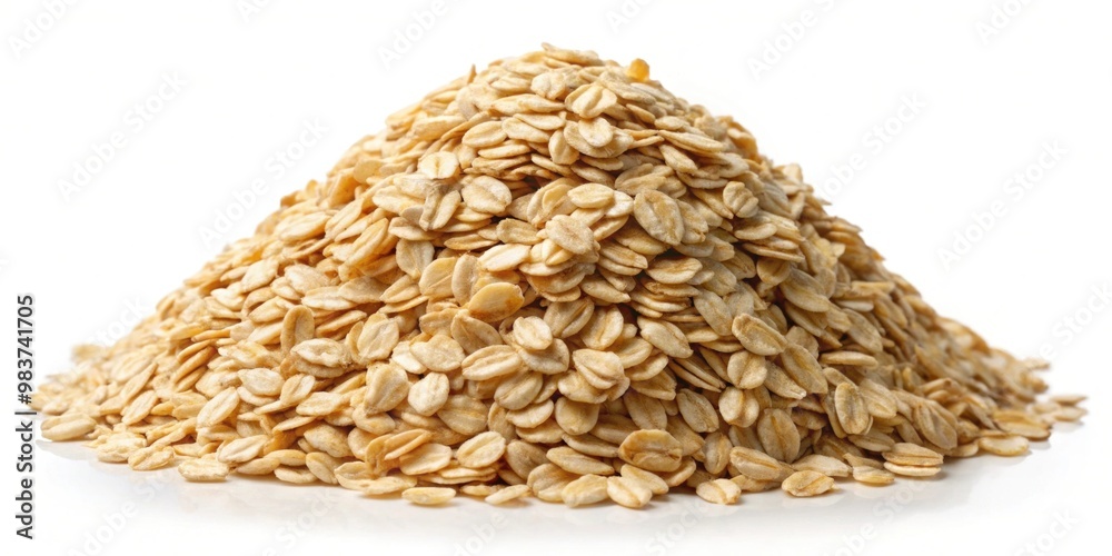 Heap of rolled oats, oats, healthy, food, ingredient, breakfast, nutrition, granola, grains, organic, fiber Heap of rolled oats, oats, healthy, food, ingredient, breakfast, nutrition, granola, grains, organic, fiber