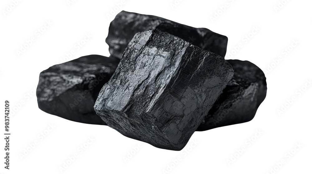 coal isolated on white background coal isolated on white background