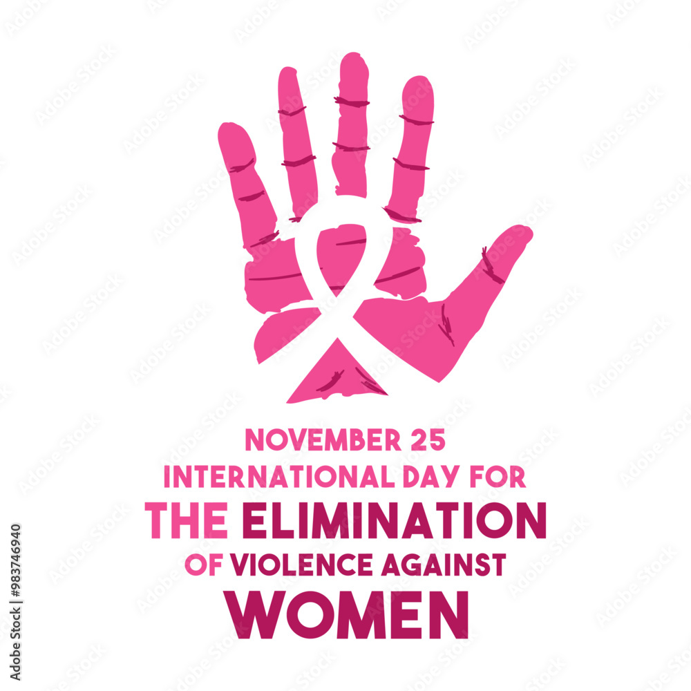 Fototapeta premium International Day For The Elimination of Violence Against Women. November 25. White background. Poster, banner, card, background.