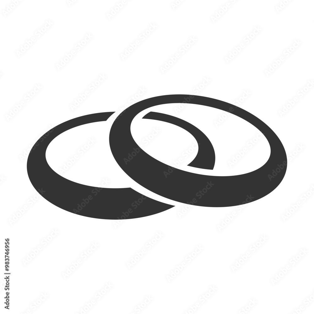 Elegant Black and White Wedding Rings Symbolizing Eternal Love. Minimalistic black and white depiction of intertwined wedding rings. Represents love, commitment, and marriage in a classic and elegant. Elegant Black and White Wedding Rings Symbolizing Eternal Love. Minimalistic black and white depiction of intertwined wedding rings. Represents love, commitment, and marriage in a classic and elegant.