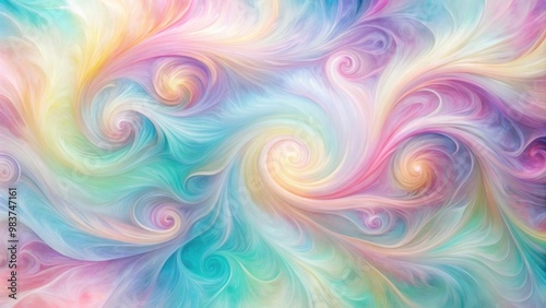 Wallpaper Mural Ethereal swirls in pastel colors creating a liquid and abstract background , swirls, pastel, ethereal, abstract, background Torontodigital.ca