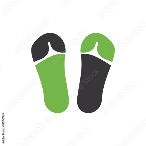 Colorful Footprint Icon for Environmental Awareness Design. illustration of a colorful footprint, symbolizing environmental awareness and sustainability. Ideal for eco-friendly projects and green. photo