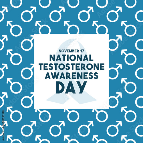 National Testosterone Awareness Day. November 17. Seamless pattern.