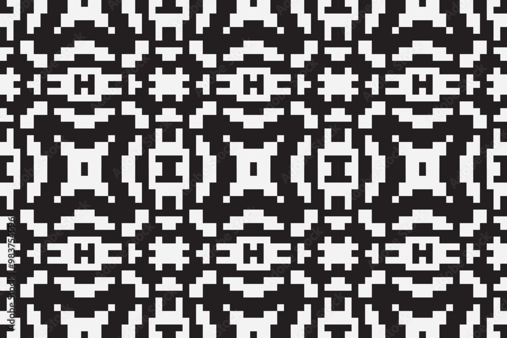 Vector monochrome pixel background. Abstract seamless pattern with small random scattered squares, rectangles, tiny dots. Black and white minimal Vector monochrome pixel background. Abstract seamless pattern with small random scattered squares, rectangles, tiny dots. Black and white minimal