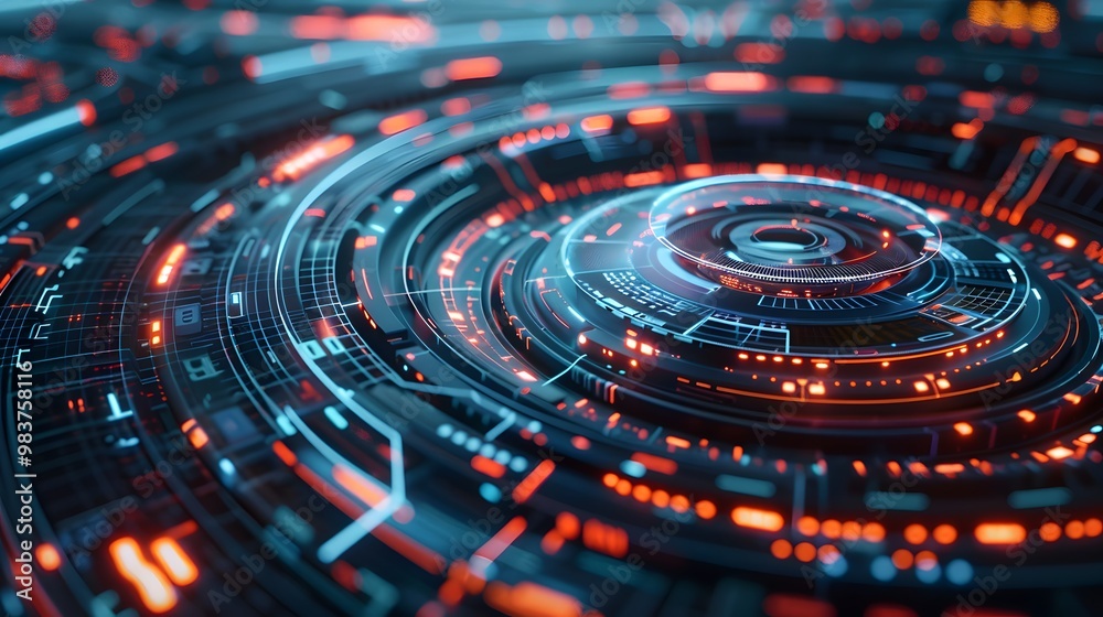 An abstract representation of a futuristic control center with visualizations of different scheduling algorithms (Round Robin, Shortest Job Next, Priority Scheduling) as dynamic, flowing pathways An abstract representation of a futuristic control center with visualizations of different scheduling algorithms (Round Robin, Shortest Job Next, Priority Scheduling) as dynamic, flowing pathways