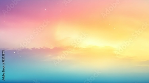 Pastel Sky with White Specks and Soft Clouds