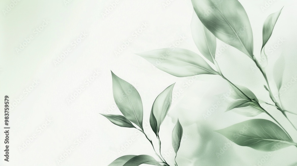 Serene Minimalist Botanical Background Design Serene Minimalist Botanical Background Design