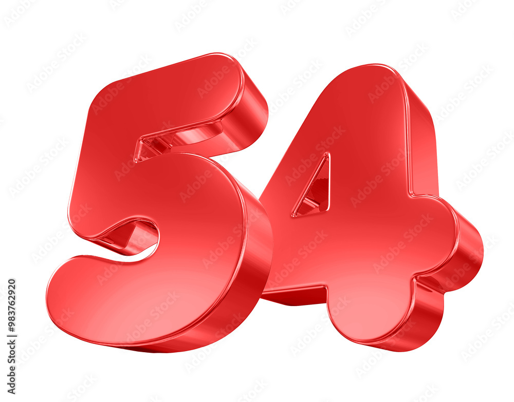 Red Number 54 Red Number 54