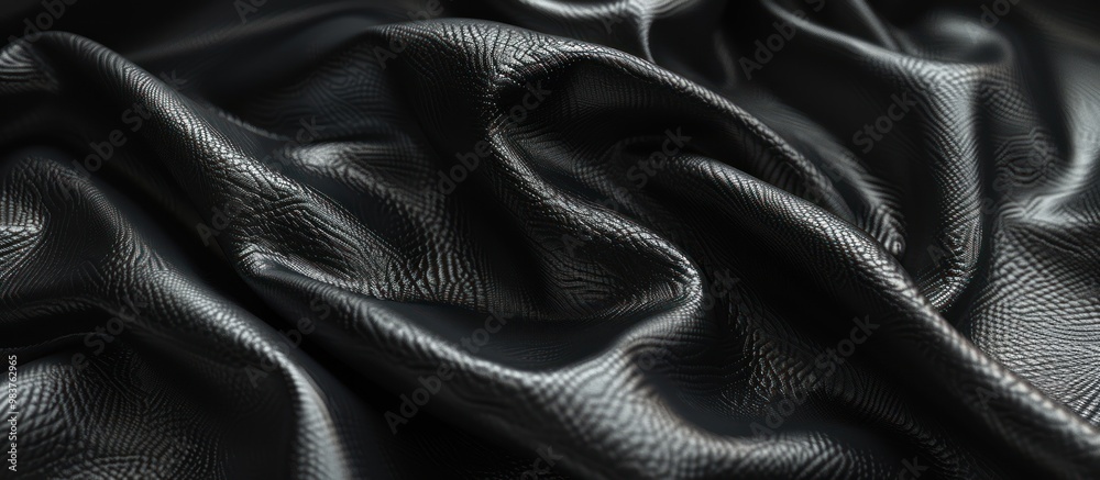 Fototapeta premium Black Leather Texture