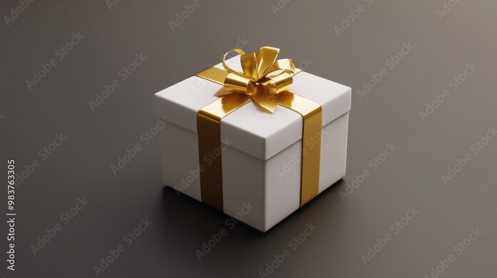 White gift, White and Gold gift box, golden ribbon, luxury gift, beautiful gift, made with Generative AI White gift, White and Gold gift box, golden ribbon, luxury gift, beautiful gift, made with Generative AI