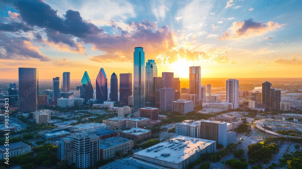 Sunset over Austin, Texas Skyline Sunset over Austin, Texas Skyline