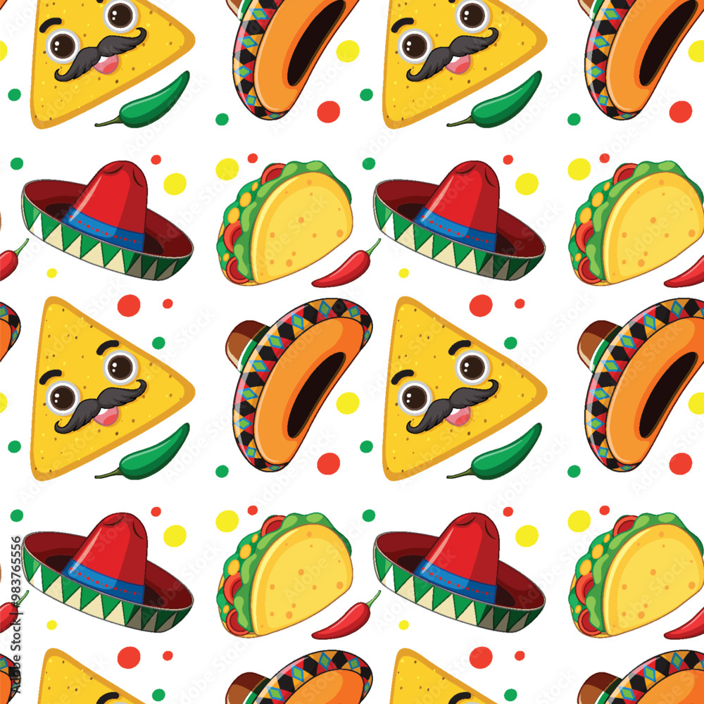Festive Mexican Food Pattern Festive Mexican Food Pattern