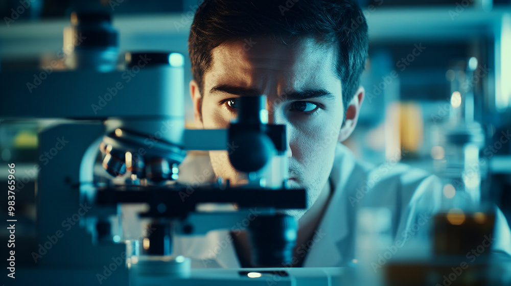 Scientist Microscope Research. Scientist Microscope Research.