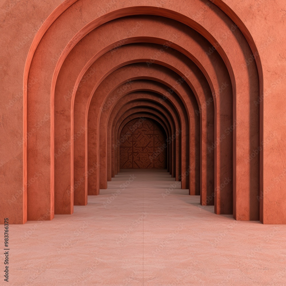 Abstract Architectural Arches in Warm Tones Abstract Architectural Arches in Warm Tones
