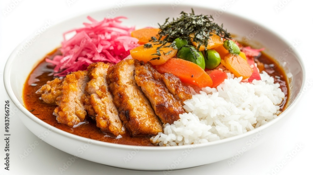 Japanese curry with pork cutlets Japanese curry with pork cutlets