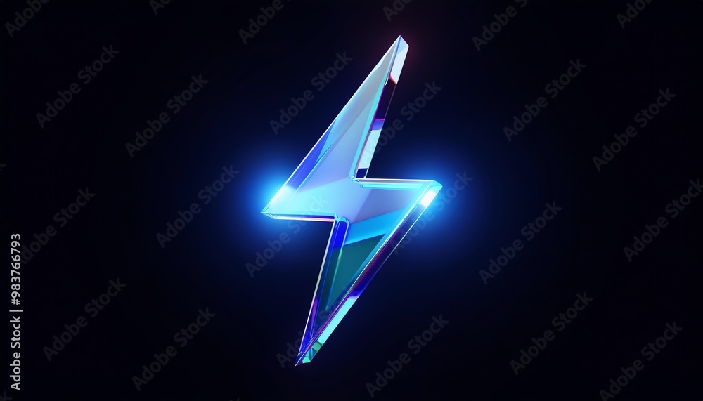 A shiny blue lightning bolt logo emits a vibrant glow against a dark background, symbolizing energy and power. A shiny blue lightning bolt logo emits a vibrant glow against a dark background, symbolizing energy and power.