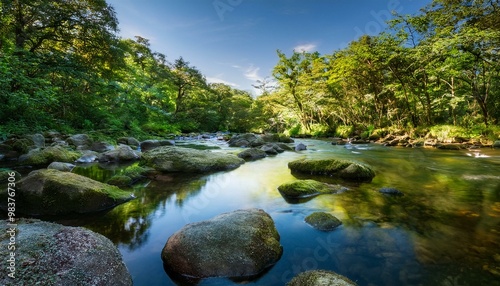 自然の中の渓流Mountain Stream in Nature